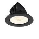 SLV ceiling recessed luminaire NUMINOS® GIMBLE L round, suitable for VDU workstation IP20, black, white, lacquered dimmable