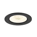 SLV ceiling recessed luminaire NUMINOS® GIMBLE L round, suitable for VDU workstation IP20, black, white, lacquered dimmable