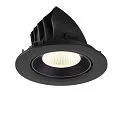 SLV Plafondinbouwarmatuur NUMINOS® GIMBLE L rond, geschikt voor beeldschermwerkstations IP20, zwart, gelakt dimbaar