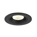 SLV Plafondinbouwarmatuur NUMINOS® GIMBLE L rond, geschikt voor beeldschermwerkstations IP20, zwart, gelakt dimbaar