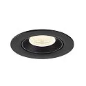 SLV Plafondinbouwarmatuur NUMINOS® GIMBLE L rond, geschikt voor beeldschermwerkstations IP20, zwart, gelakt dimbaar