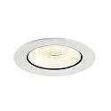 SLV Plafondinbouwarmatuur NUMINOS® GIMBLE L rond, geschikt voor beeldschermwerkstations IP20, wit, gelakt dimbaar