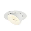 SLV Plafondinbouwarmatuur NUMINOS® GIMBLE L rond, geschikt voor beeldschermwerkstations IP20, wit, gelakt dimbaar