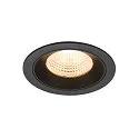 Plafondinbouwarmatuur NUMINOS® L rond, geschikt voor beeldschermwerkstations IP20, zwart, gelakt dimbaar