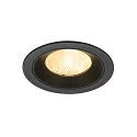 Plafondinbouwarmatuur NUMINOS® L rond, geschikt voor beeldschermwerkstations IP20, zwart, gelakt dimbaar