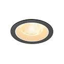 Plafondinbouwarmatuur NUMINOS® L rond, geschikt voor beeldschermwerkstations IP20, zwart, wit, gelakt dimbaar