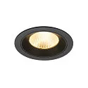 Plafondinbouwarmatuur NUMINOS® L rond, geschikt voor beeldschermwerkstations IP20, zwart, gelakt dimbaar