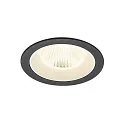 Plafondinbouwarmatuur NUMINOS® L rond, geschikt voor beeldschermwerkstations IP20, zwart, wit, gelakt dimbaar