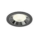 ceiling recessed luminaire NUMINOS® L suitable for VDU workstation IP20, chrome, black dimmable
