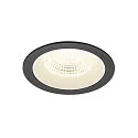 Plafondinbouwarmatuur NUMINOS® L rond, geschikt voor beeldschermwerkstations IP20, zwart, wit, gelakt dimbaar