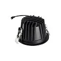 SLV ceiling recessed luminaire NUMINOS® L round, suitable for VDU workstation IP20, black, white, lacquered dimmable