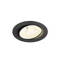 Plafondinbouwarmatuur NUMINOS® MOVE L rond, geschikt voor beeldschermwerkstations IP20, zwart, wit, gelakt dimbaar