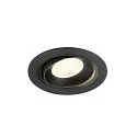 Plafondinbouwarmatuur NUMINOS® MOVE L rond, geschikt voor beeldschermwerkstations IP20, zwart, gelakt dimbaar
