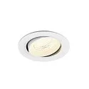 Plafondinbouwarmatuur NUMINOS® MOVE L rond, geschikt voor beeldschermwerkstations IP20, wit, gelakt dimbaar