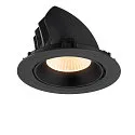 SLV Plafondinbouwarmatuur NUMINOS® GIMBLE XL geschikt voor beeldschermwerkstations IP20, zwart, gelakt dimbaar