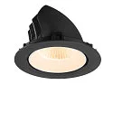 SLV Plafondinbouwarmatuur NUMINOS® GIMBLE XL geschikt voor beeldschermwerkstations IP20, zwart, wit, gelakt dimbaar