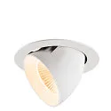 Plafondinbouwarmatuur NUMINOS® GIMBLE XL geschikt voor beeldschermwerkstations IP20, wit, gelakt dimbaar