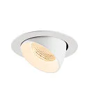 SLV Plafondinbouwarmatuur NUMINOS® GIMBLE XL geschikt voor beeldschermwerkstations IP20, wit, gelakt dimbaar
