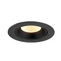 SLV Plafondinbouwarmatuur NUMINOS® GIMBLE XL geschikt voor beeldschermwerkstations IP20, zwart, gelakt dimbaar
