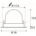 SLV Inbouwspot NUMINOS® GIMBLE XL draaibaar, geschikt voor beeldschermwerkstations IP20, zwart, wit dimbaar