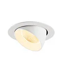 SLV ceiling recessed luminaire NUMINOS® GIMBLE XL suitable for VDU workstation IP20, white, lacquered dimmable