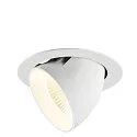 Plafondinbouwarmatuur NUMINOS® GIMBLE XL geschikt voor beeldschermwerkstations IP20, wit, gelakt dimbaar