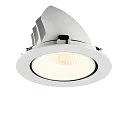 SLV Plafondinbouwarmatuur NUMINOS® GIMBLE XL geschikt voor beeldschermwerkstations IP20, wit, gelakt dimbaar