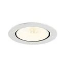 SLV Plafondinbouwarmatuur NUMINOS® GIMBLE XL geschikt voor beeldschermwerkstations IP20, wit, gelakt dimbaar