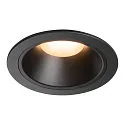 Plafondinbouwarmatuur NUMINOS® XL rond, geschikt voor beeldschermwerkstations IP20, zwart, gelakt dimbaar