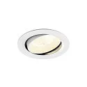 Plafondinbouwarmatuur NUMINOS® MOVE XL rond, geschikt voor beeldschermwerkstations IP20, wit, gelakt dimbaar