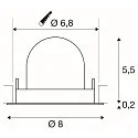 SLV Plafondinbouwarmatuur NUMINOS® GIMBLE XS rond, geschikt voor beeldschermwerkstations IP20, zwart, gelakt dimbaar