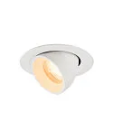 Plafondinbouwarmatuur NUMINOS® GIMBLE XS rond, geschikt voor beeldschermwerkstations IP20, wit, gelakt dimbaar