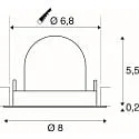 SLV Inbouwspot NUMINOS® GIMBLE XS draaibaar, geschikt voor beeldschermwerkstations IP20, zwart, wit dimbaar