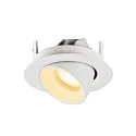 SLV Plafondinbouwarmatuur NUMINOS® GIMBLE XS rond, geschikt voor beeldschermwerkstations IP20, wit, gelakt dimbaar