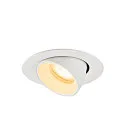 SLV Plafondinbouwarmatuur NUMINOS® GIMBLE XS rond, geschikt voor beeldschermwerkstations IP20, wit, gelakt dimbaar