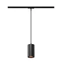 1-fase pendelarmatuur ASTO TUBE met lamphouder GU10 IP20, zwart