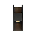 SLV outdoor wall luminaire FLATT II PHASE up / down, sea-air resistant IP65, black, lacquered dimmable
