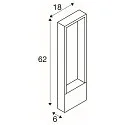 Staande armatuur voor buiten FLATT II 62 PHASE down, Zeelucht bestendig IP65, antraciet, bruin, hout donker, gelakt dimbaar