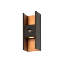 Wandarmatuur voor buitenshuis FLATT II SENSOR PHASE up / down, met Sensor, schakelbaar, Zeelucht bestendig IP54, antraciet