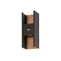 SLV Wandarmatuur voor buitenshuis FLATT II SENSOR PHASE up / down, met Sensor, schakelbaar, Zeelucht bestendig IP54, antraciet