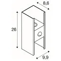 SLV Wandarmatuur voor buitenshuis FLATT II SENSOR PHASE up / down, met Sensor, schakelbaar, Zeelucht bestendig IP54, antraciet