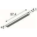 SLV 3-phase spot SIGHT EVO SINGLE 600 ON-OFF 1-fold, square, UGR < 19, switchable, with grid IP20, black 