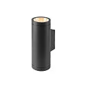 Wandarmatuur voor buitenshuis HELIA PRO L UP/DOWN up / down, cilindrisch, DALI aanstuurbaar, slagvast IP65, antraciet