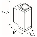 outdoor wall luminaire THEO PRO S UP/DOWN small, square, DALI controllable, sea-air resistant IP65, anthracite