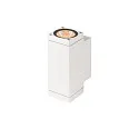 SLV outdoor wall luminaire THEO PRO S UP/DOWN small, square, DALI controllable, sea-air resistant IP65, white, lacquered dimmable