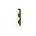 mirror luminaire SUN MIRROR TRIPLE with switch button IP44, black, lacquered 