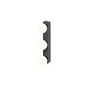 SLV mirror luminaire SUN MIRROR TRIPLE with switch button IP44, black, lacquered 