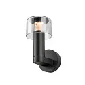 Wandarmatuur voor buitenshuis TAHA II CCT Switch IP65, zwart, gelakt dimbaar