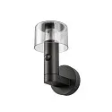 SLV Wandarmatuur voor buitenshuis TAHA II met Sensor, CCT Switch, schakelbaar IP54, zwart, gelakt 