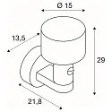 SLV Wandarmatuur voor buitenshuis TAHA II met Sensor, CCT Switch, schakelbaar IP54, zwart, gelakt 